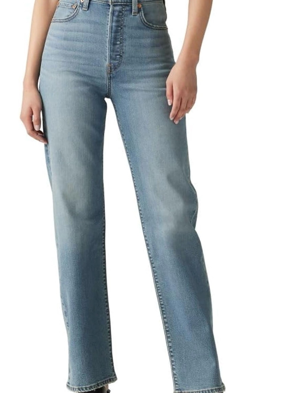 Levi's Ribcage High-Rise Straight Leg Jeans